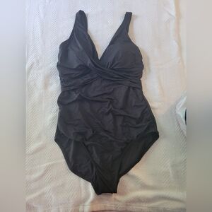 Merona black one piece xl swim suit